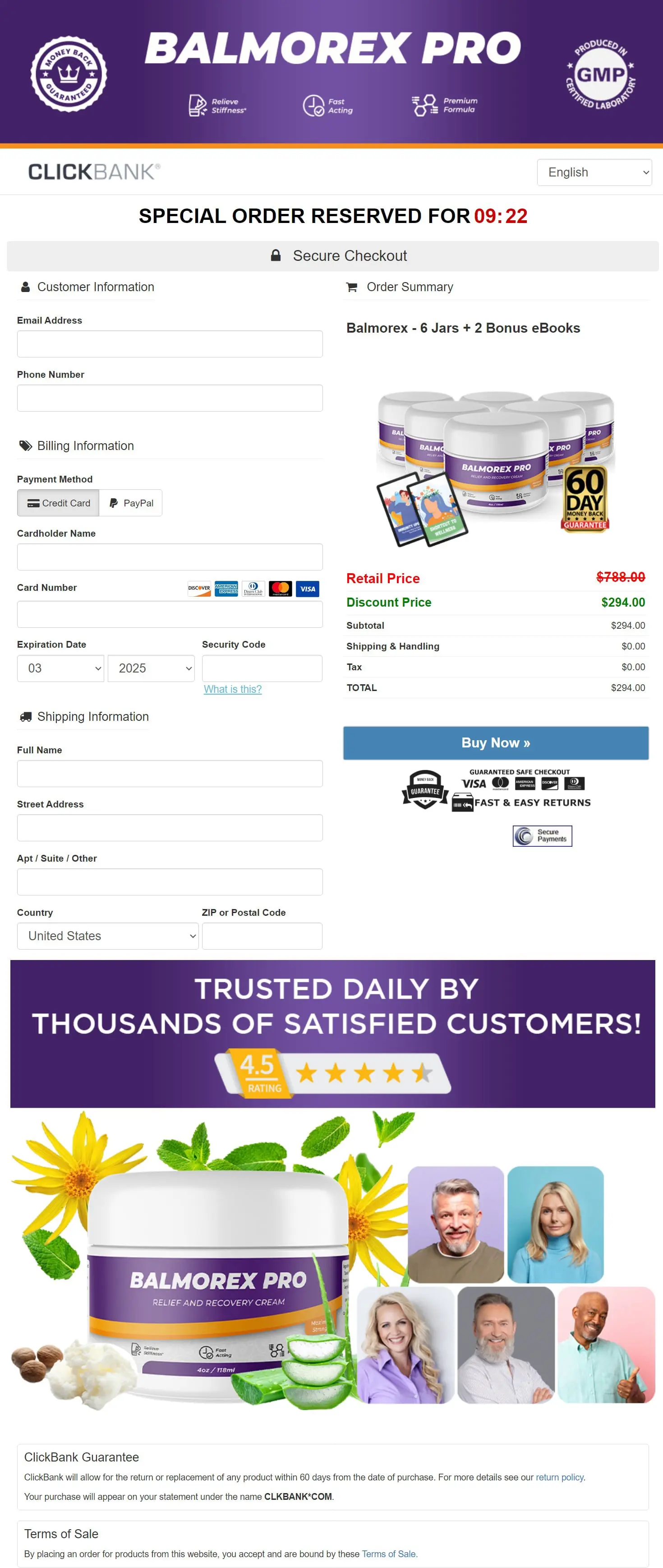 Balmorex Pro Balmorex Pro - Order Page